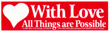 Sticker: With Love All Things Are Possible