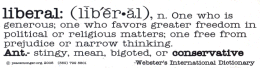 Sticker: (Definition of) liberal